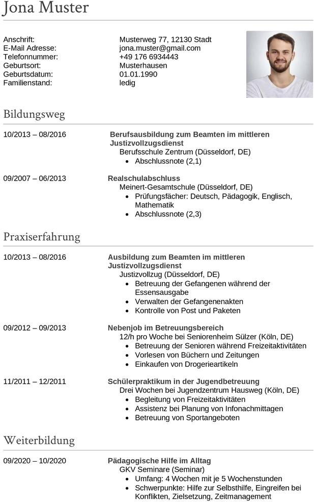 lebenslauf-justizvollzugsbeamter-erstellen