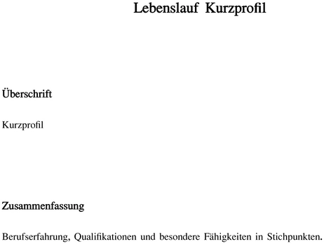 lebenslauf-kurzprofil-vorlage-fuer-bewerbungen
