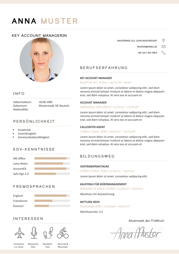 lebenslauf-mit-foto-vorlage
