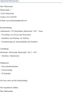 lebenslauf-muster-fuer-admin-berufserfahrung-und-ausbildung