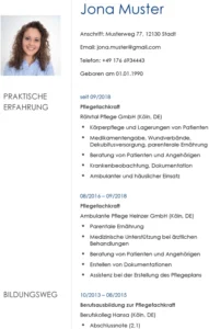 lebenslauf-pflegefachkraft-berufserfahrung-weiterbildung