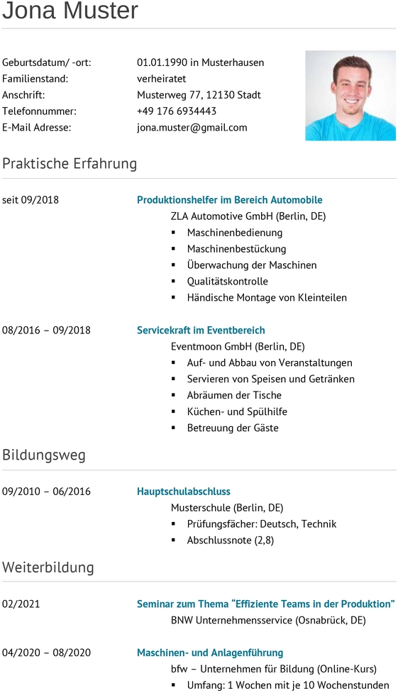 lebenslauf-produktionshelfer-berufserfahrung-gestalten