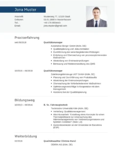 lebenslauf-qualitaetsmanagement-qualitaetsmanager