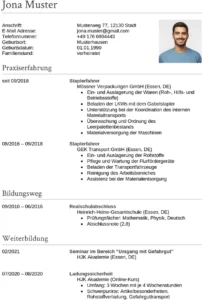 lebenslauf-staplerfahrer-gabelstaplerfahrer