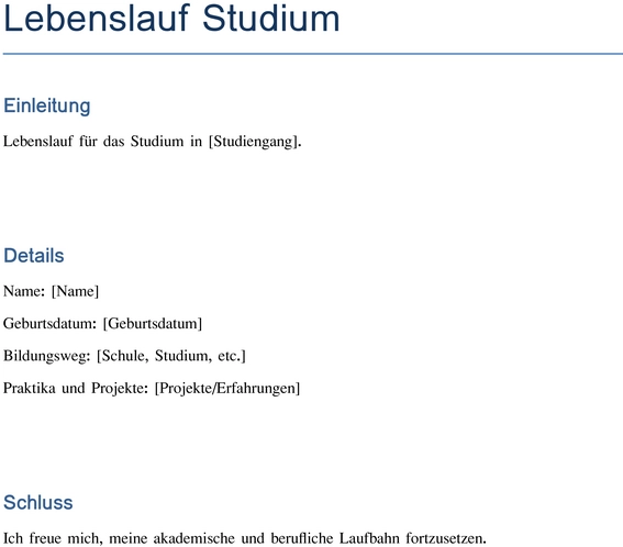 lebenslauf-studium-vorlage-gestalten
