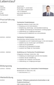 lebenslauf-technischer-produktdesigner-berufserfahrung-weiterbildung