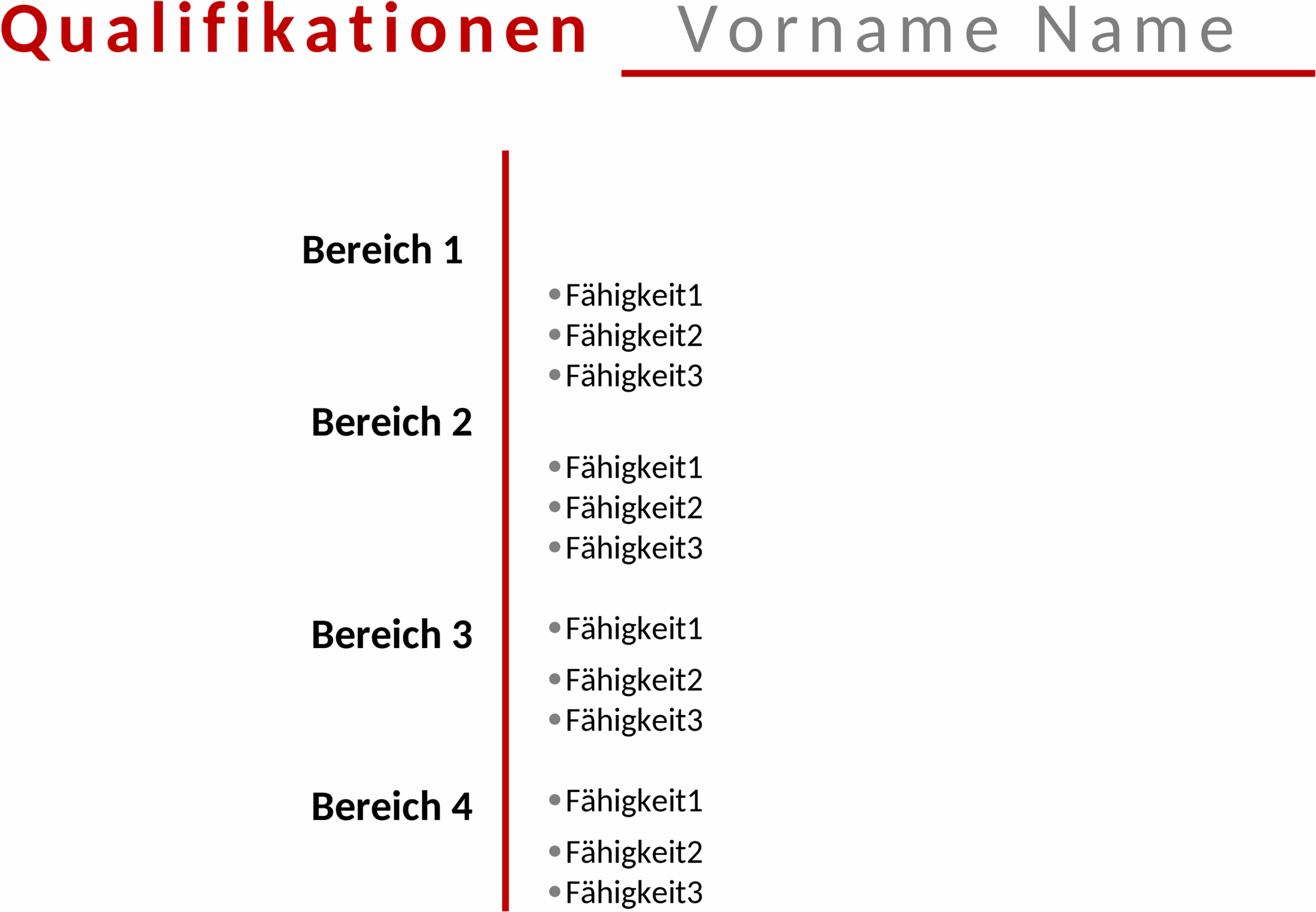 Professionelle Lebenslauf-Vorlage für Word