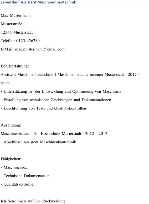 lebenslauf-vorlage-assistent-maschinenbautechnik