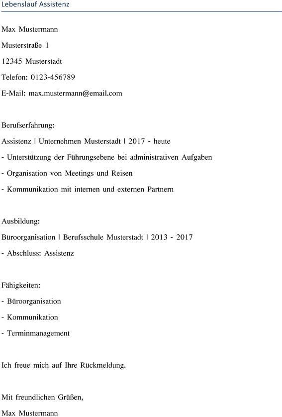 lebenslauf-vorlage-assistenz-fuer-bewerbungen