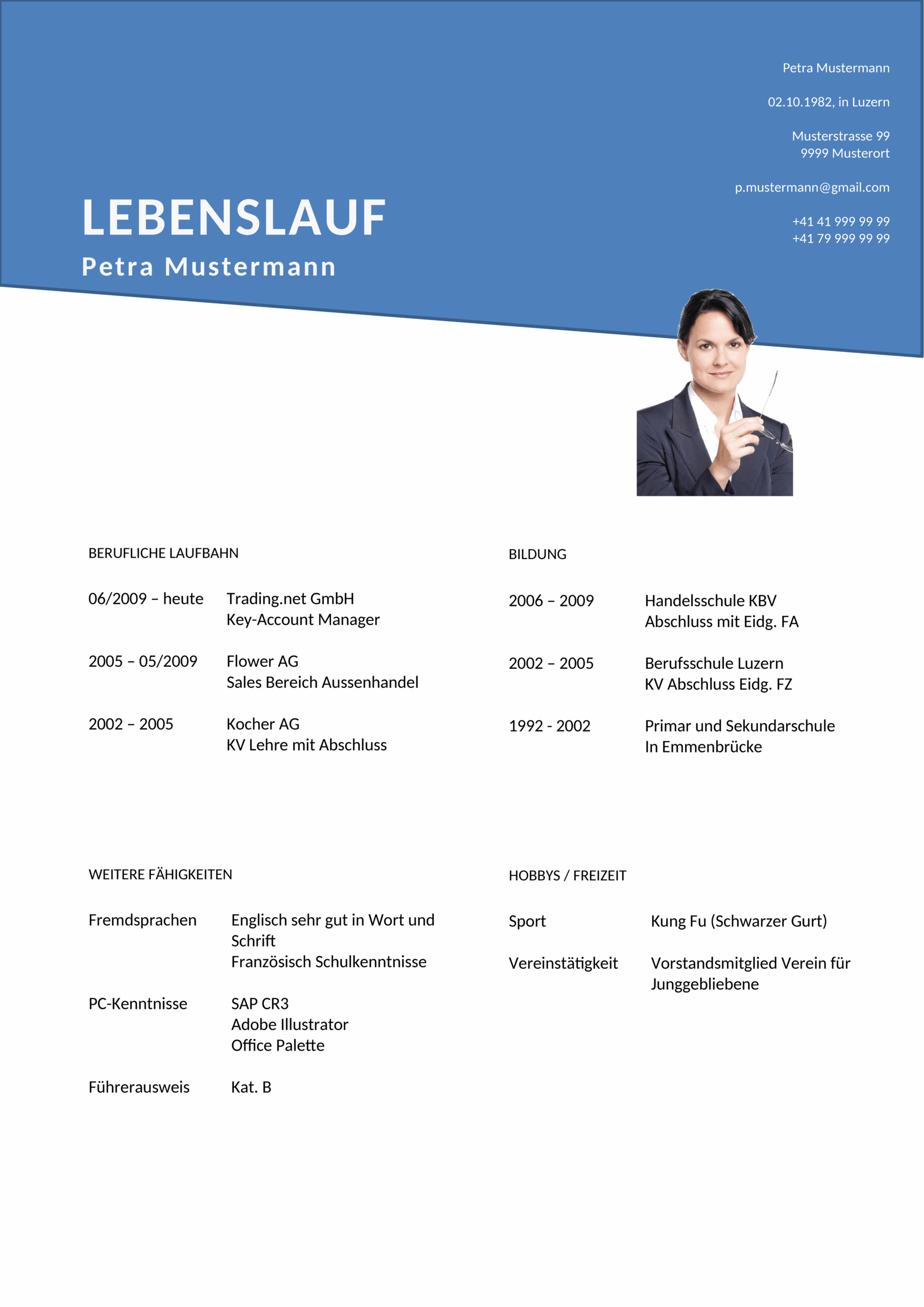 Lebenslauf-Vorlage im Word-Format