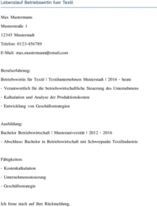 lebenslauf-vorlage-betriebswirtin-textil