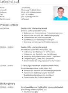 lebenslauf-vorlage-fachkraft-fuer-lebensmitteltechnik