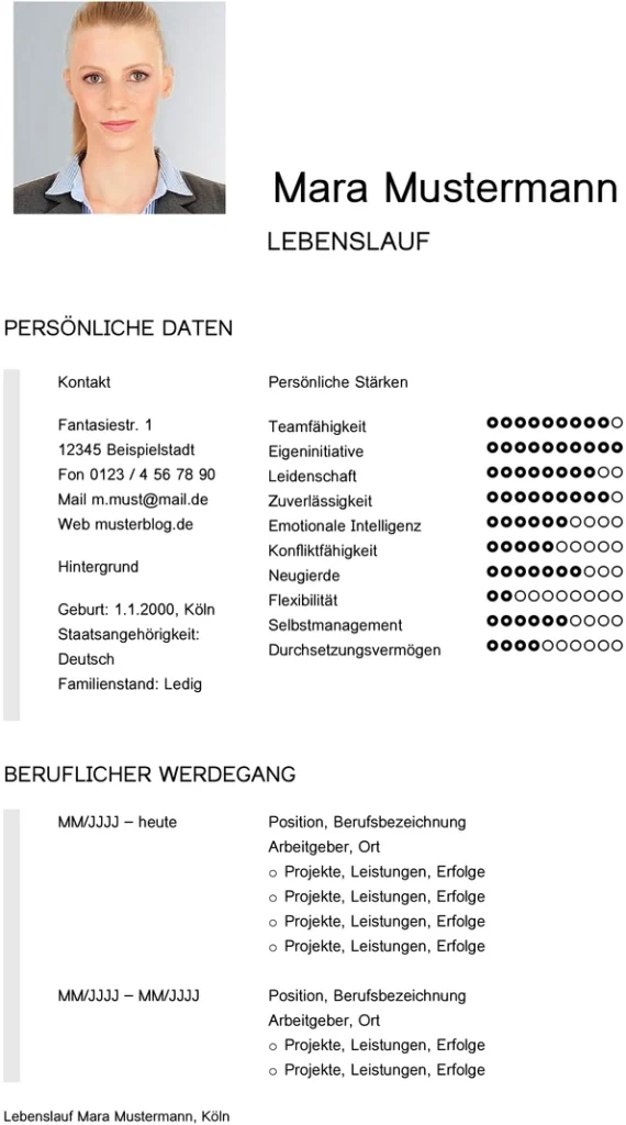 lebenslauf-vorlage-fuer-bewerbung-mit-personlichem-touch