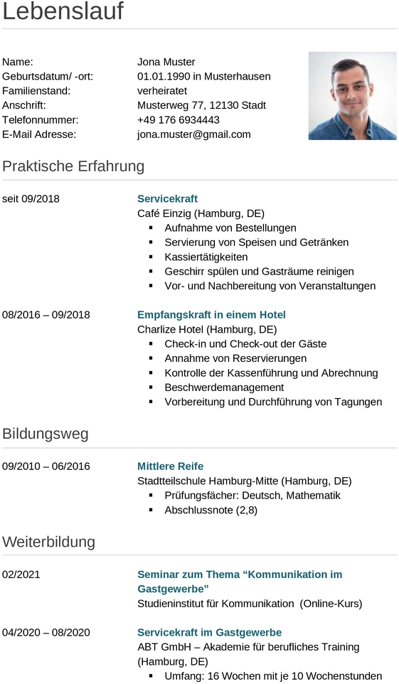 lebenslauf-vorlage-fuer-gastronomie