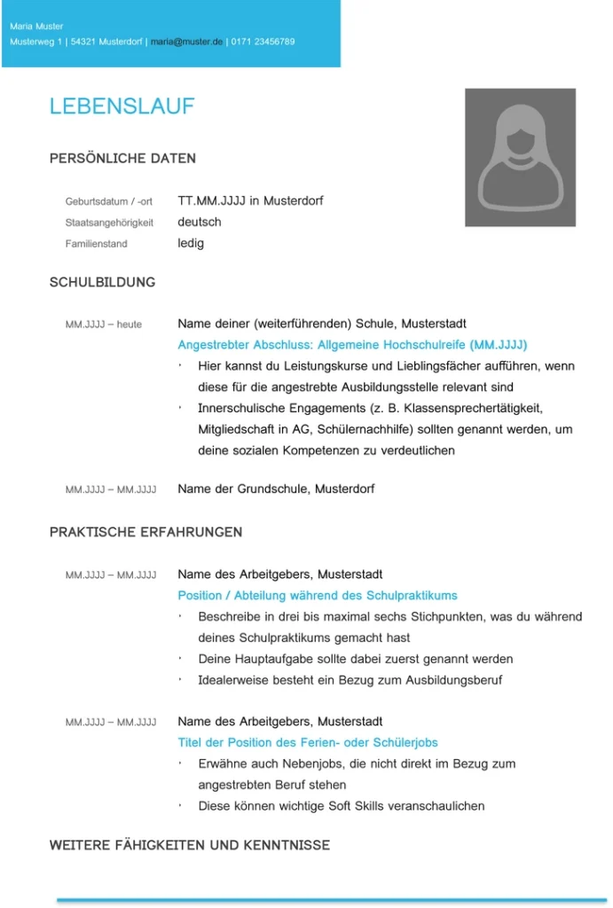 lebenslauf-vorlage-fuer-schueler-und-studenten