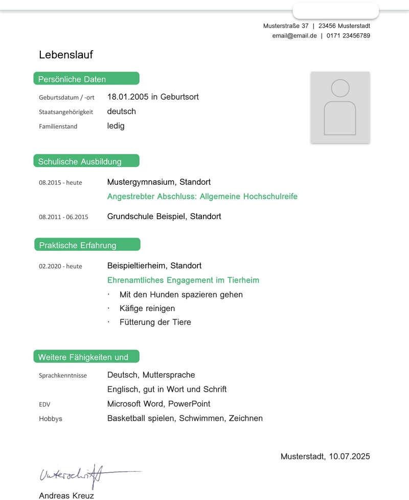 lebenslauf-vorlage-fuer-schuelerpraktikum