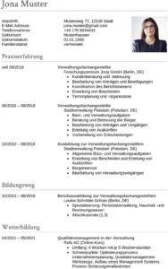 lebenslauf-vorlage-fuer-verwaltungsfachangestellte