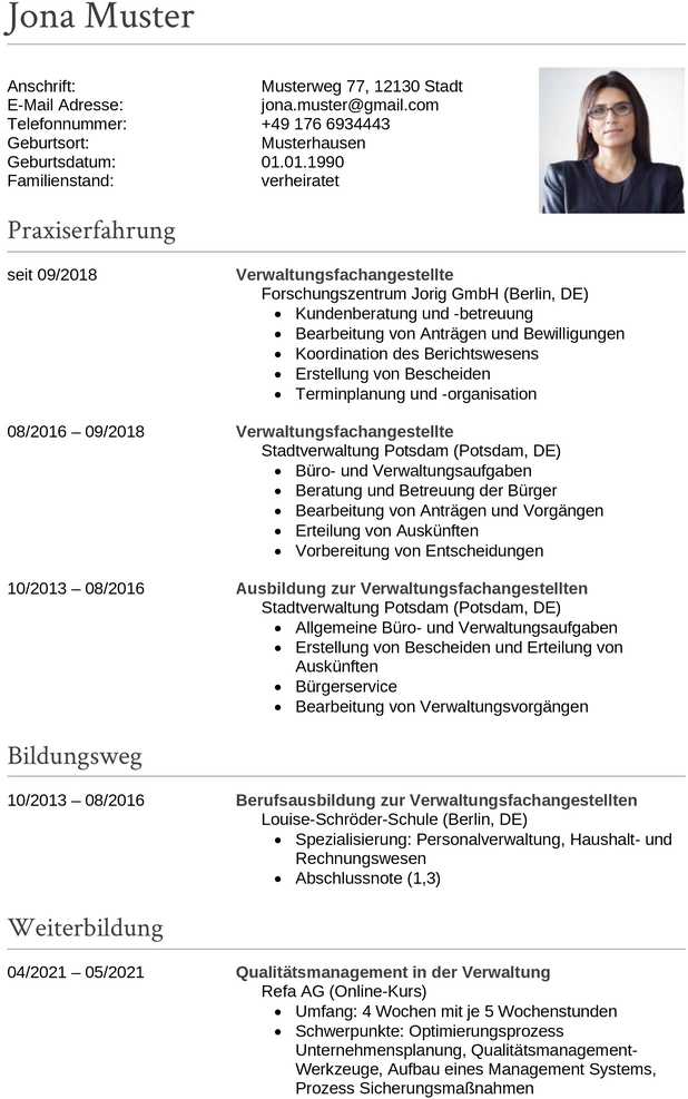 lebenslauf-vorlage-fuer-verwaltungsfachangestellte