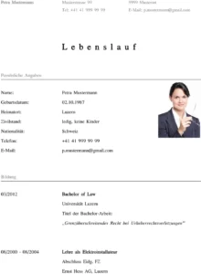 lebenslauf-vorlage-klar-strukturiert