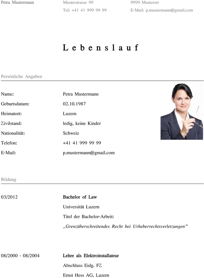 lebenslauf-vorlage-klar-strukturiert