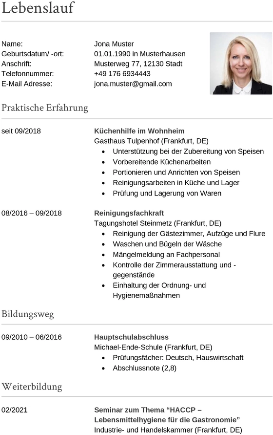lebenslauf-vorlage-kuechenhilfe-gastronomie