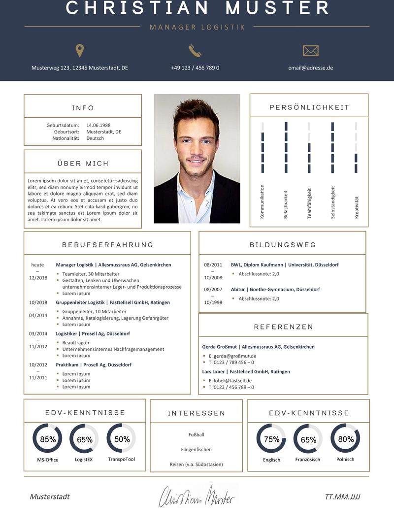 lebenslauf-vorlage-muster-organisiert-ansprechend
