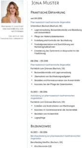 lebenslauf-vorlage-pharmazeutisch-kaufmaennische-angestellte