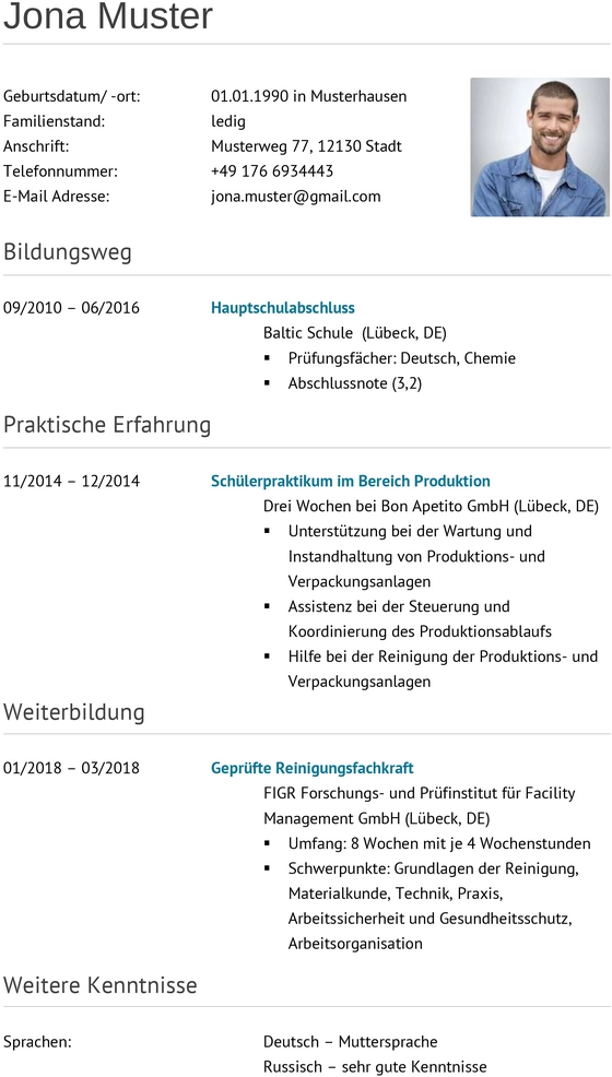 lebenslauf-vorlage-reinigungskraft-ohne-berufserfahrung