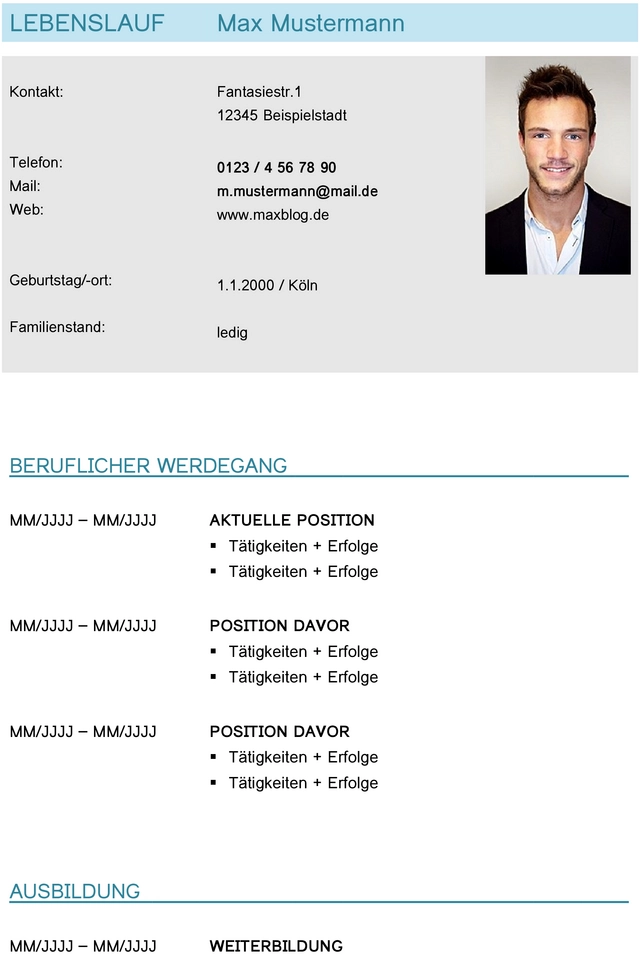 lebenslauf-vorlage-tabellarisch-bewerbung-gestalten