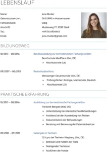lebenslauf-vorlage-tiermedizinische-fachangestellte