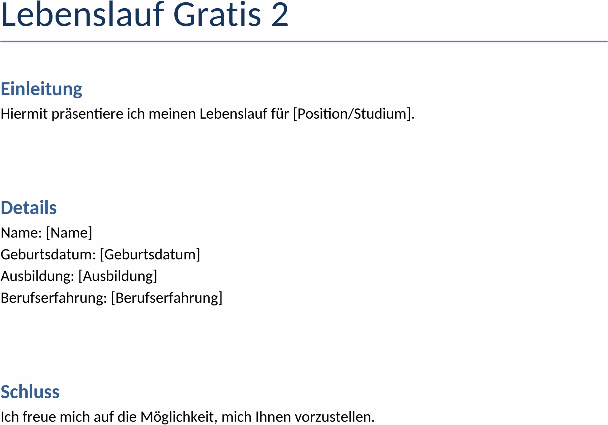 Lebenslauf Word-Vorlage: Klarheit und Struktur für deinen Erfolg