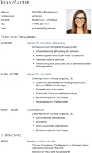 lebenslauf-zahnarzt-zahnaerztin