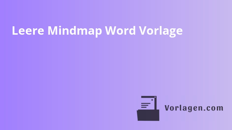 Leere Mindmap Word Vorlage