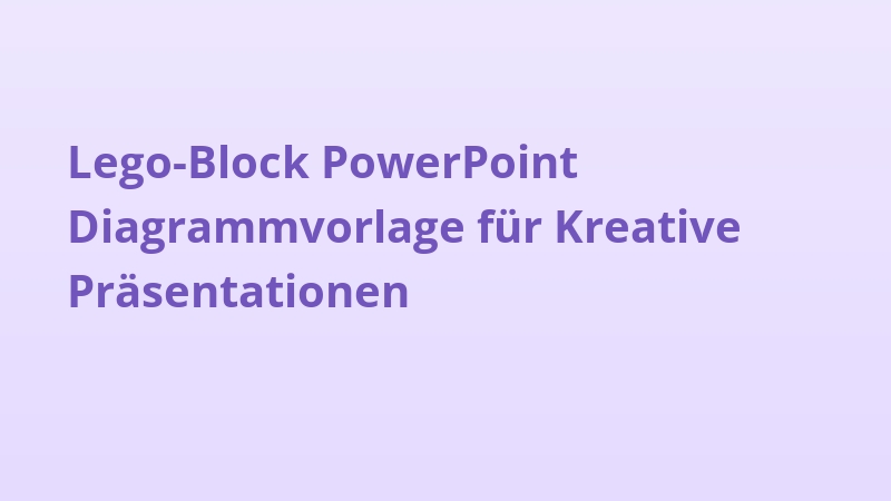 Lego-Block PowerPoint Diagrammvorlage für Kreative Präsentationen