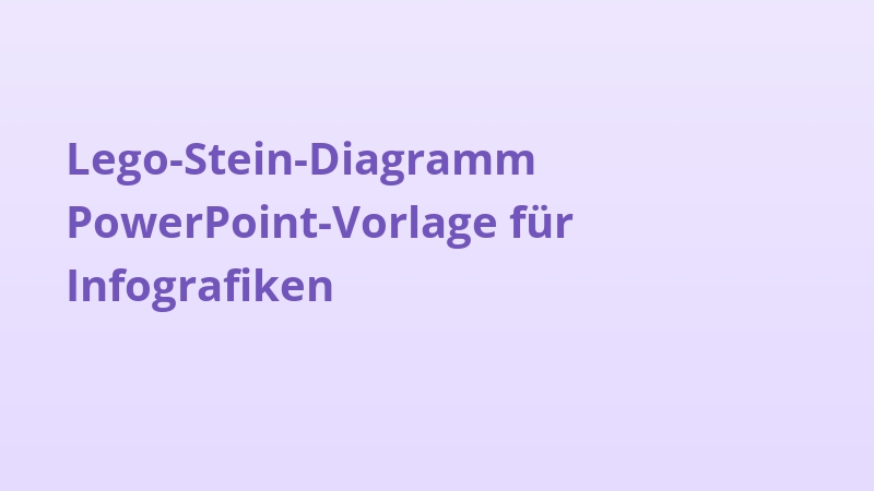 Lego-Stein-Diagramm PowerPoint-Vorlage für Infografiken