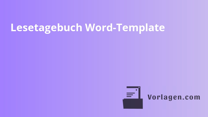 Lesetagebuch Word-Template