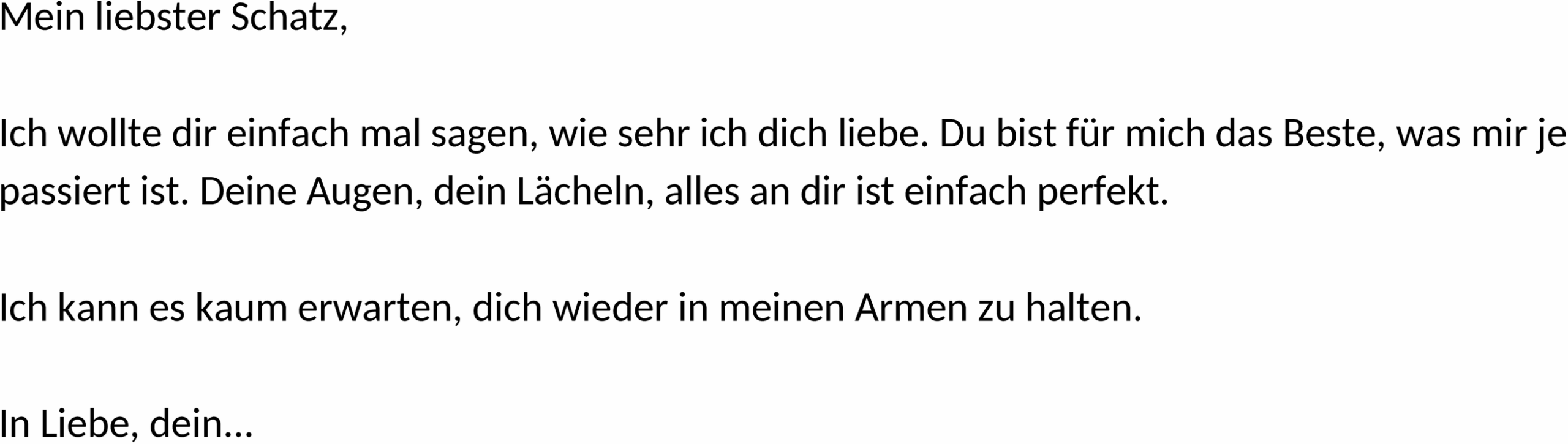 Liebesbrief Word-Dokument