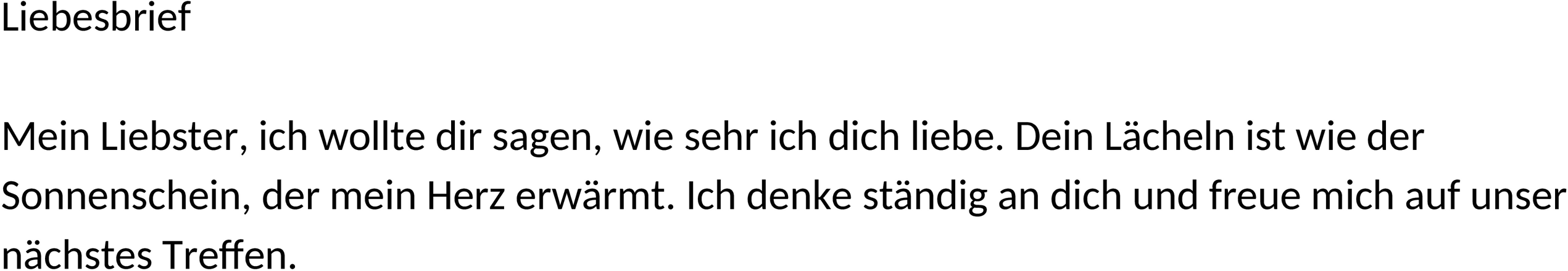 Liebesbrief-Word-Vorlage