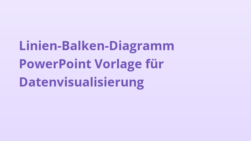 Linien-Balken-Diagramm PowerPoint Vorlage für Datenvisualisierung