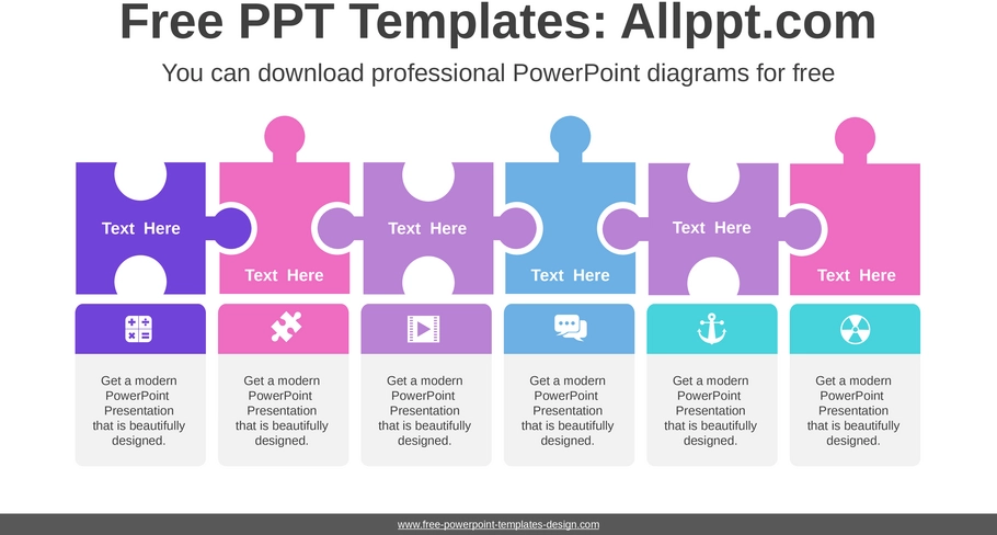 linked-puzzle-list-powerpoint-diagramm