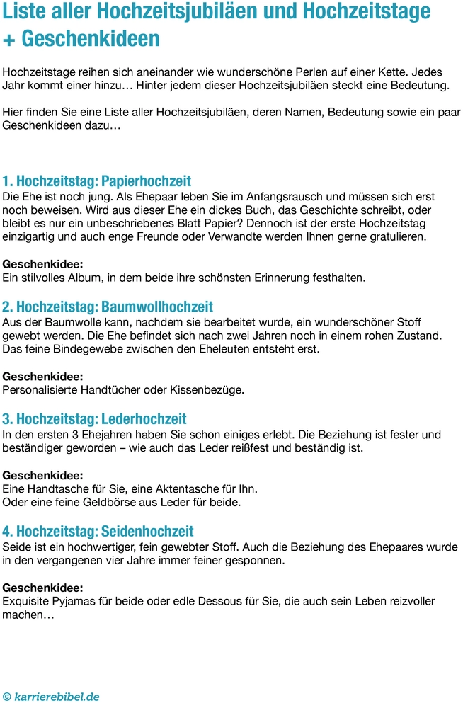 liste-aller-hochzeitsjubilaeen-mit-geschenkideen