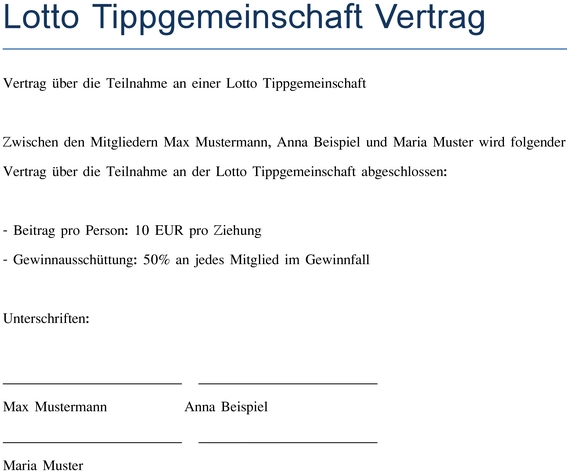 lotto-tippgemeinschaft-vertrag