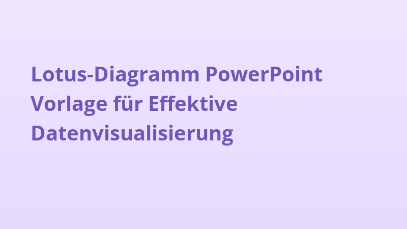 Lotus-Diagramm PowerPoint Vorlage für Effektive Datenvisualisierung