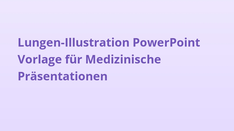 Lungen-Illustration PowerPoint Vorlage für Medizinische Präsentationen