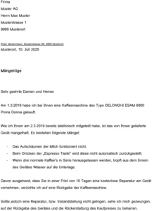 maengelruege-vorlage-inklusive-reklamation