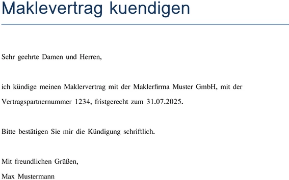 maklervertrag-kuendigen-vorlage-verwenden