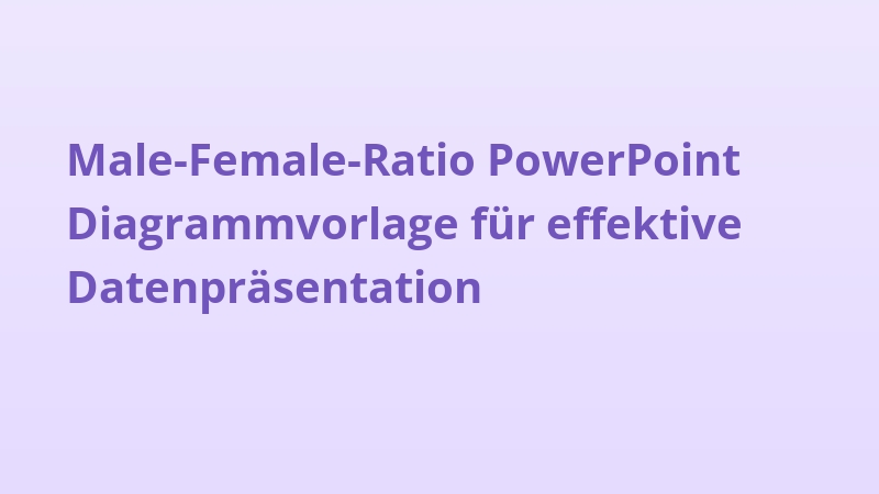 Male-Female-Ratio PowerPoint Diagrammvorlage für effektive Datenpräsentation