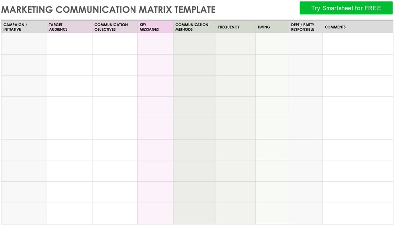 marketing-communication-matrix-vorlage