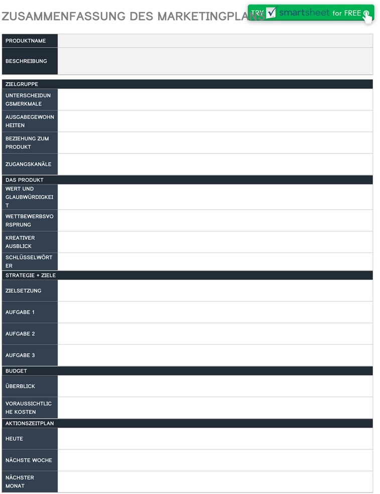 marketing-plan-zusammenfassung-vorlage