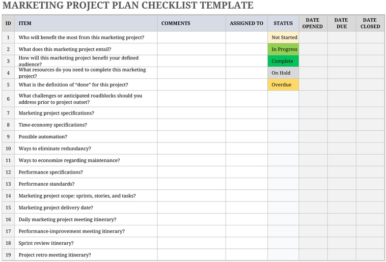 marketing-projekt-plan-checkliste-excel